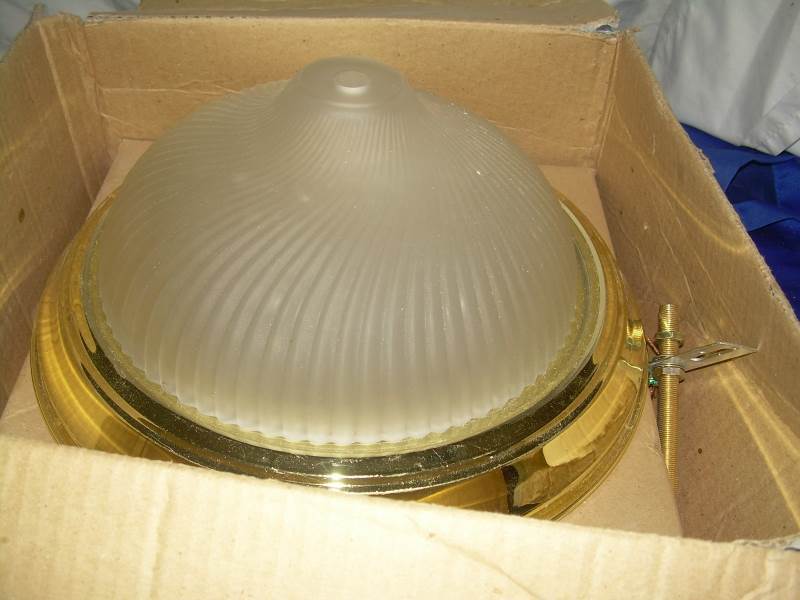 ribbed glass cieling light