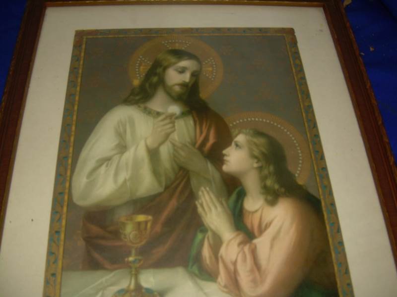 Vintage holy communion picture