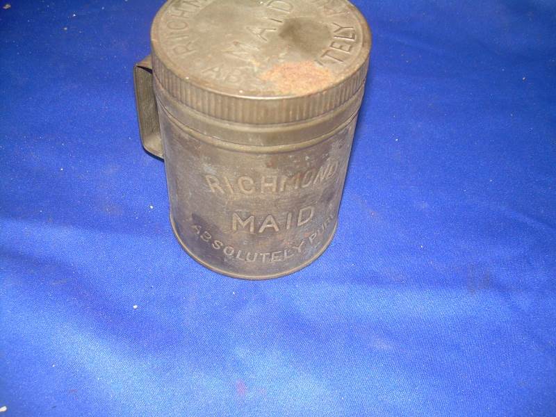 Antique Richmond maid can and cover