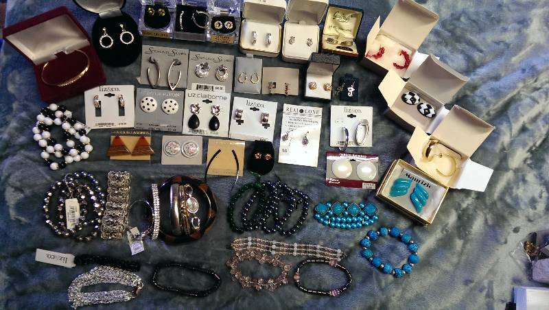 Pierced earrings and bracelets (some sterling silver)