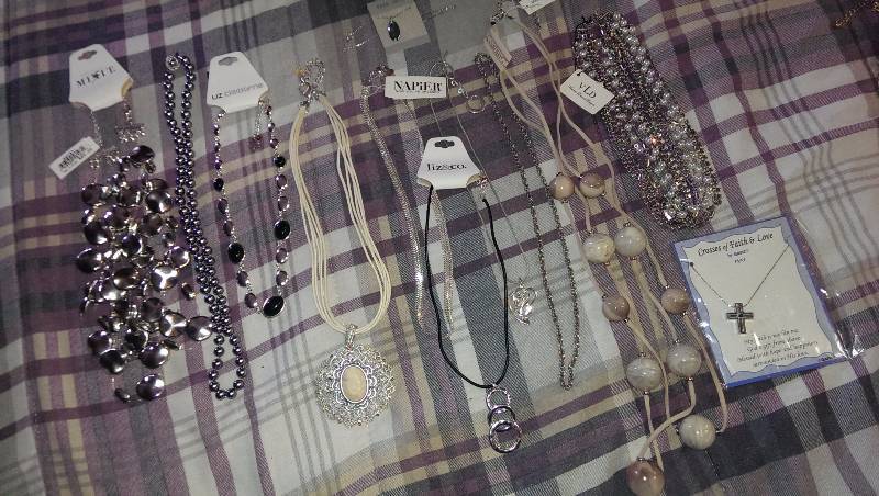 Large variety of necklaces.