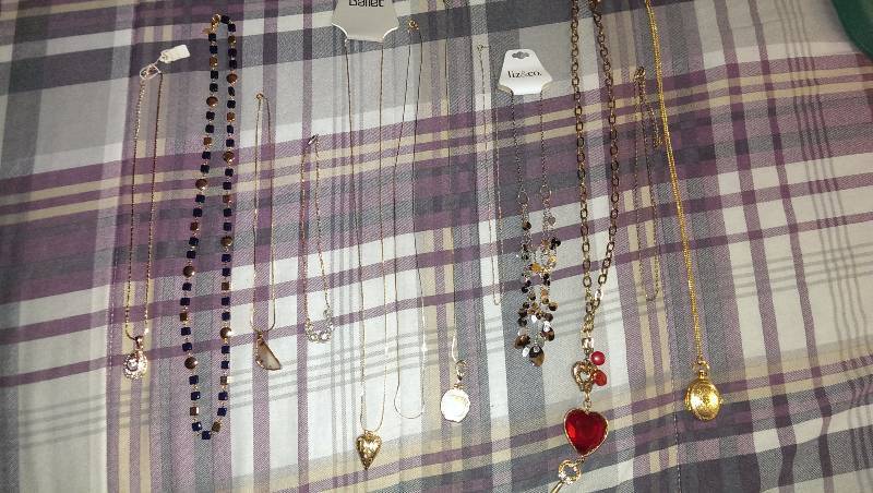 Large variety of necklaces.