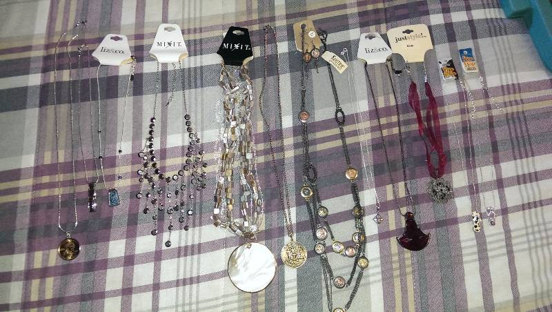 Large variety of necklaces.