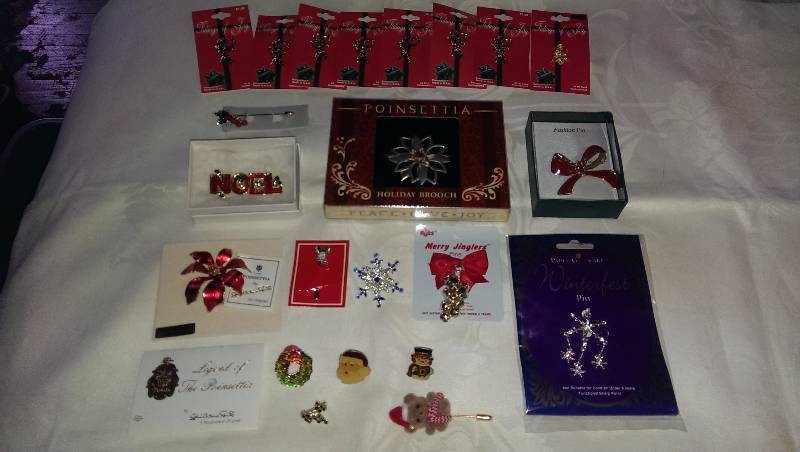 Variety of Christmas pins