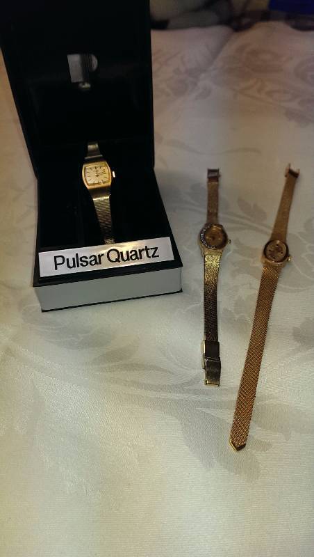 Three watches Pulsar, Bulova, Timex
