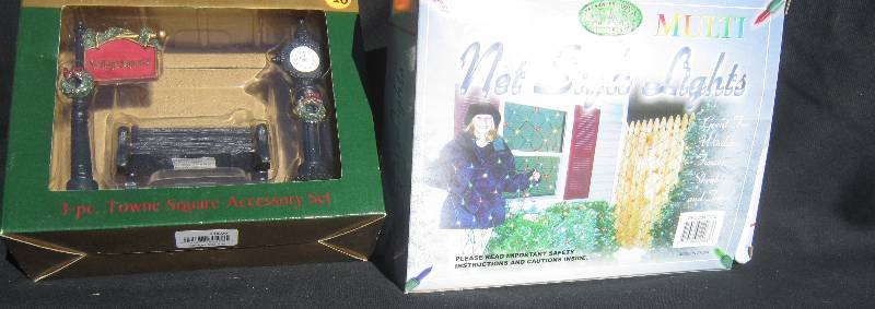 lot 481 image: 3 Piece Village Square & New Net Lights