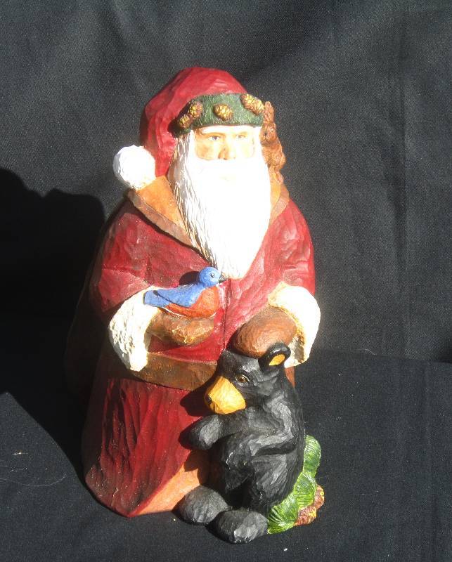 lot 608 image: Santa Northwoods - Big Sky Carvers - Woodland Santa