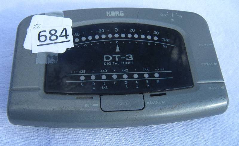 lot 684 image: Korg DT-3 Guitar Tuner.