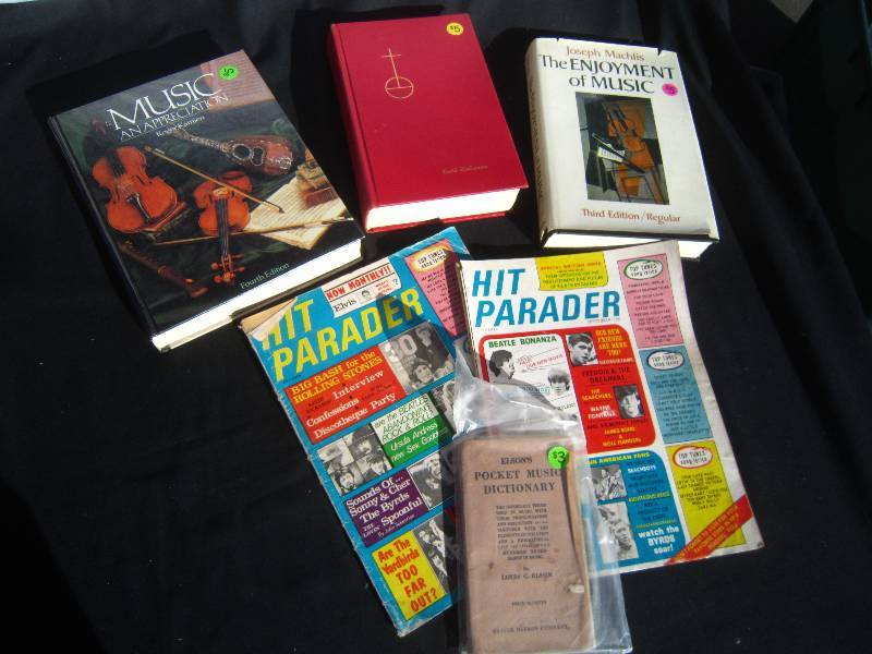 lot 726 image: Lot of Music Books and Vintage Hit Parader Magazines