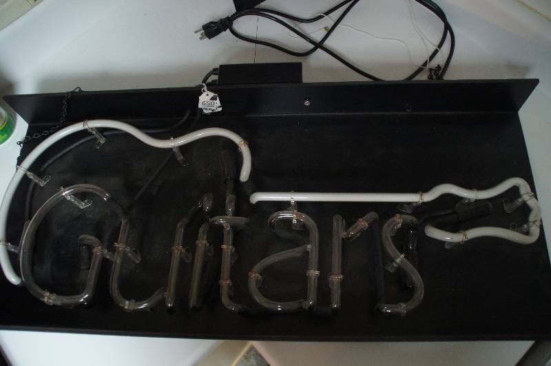 lot 650 image: Neon light-up Guitar Sign.