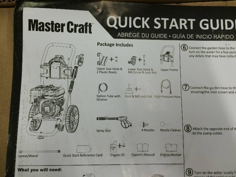 Master Craft 2700 PSI Gas Pressure Washer $399
