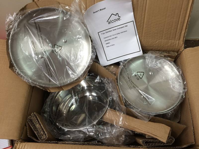 alcove 11-Pc. Stainless Steel Cookware Set retail $119