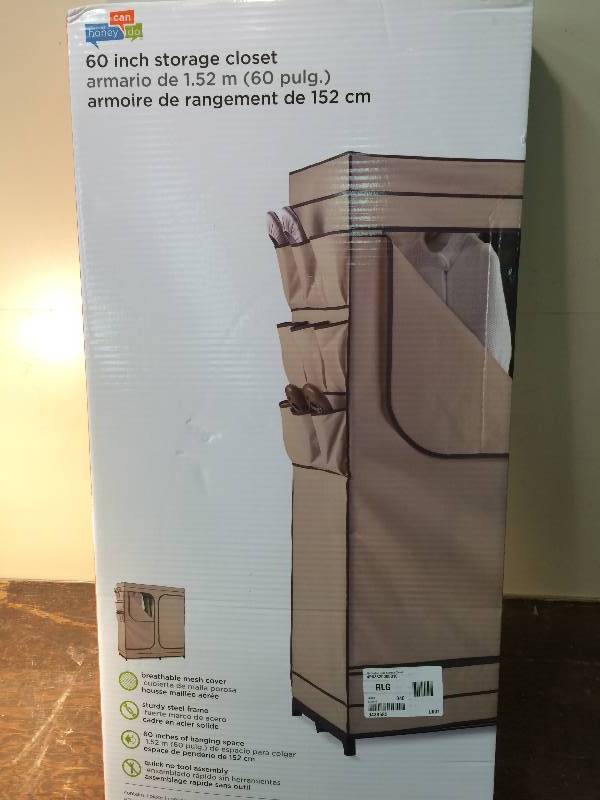 Honey Can Do 60 Double Door Storage Closet With Shoe Organizer