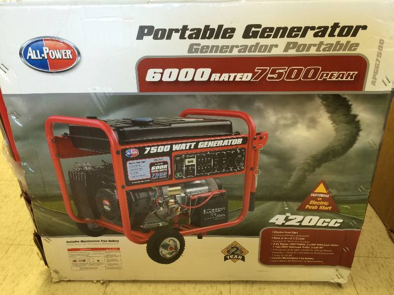 AllPower 7500Watt Gas Generator retail 902 Merchandise Liquidation