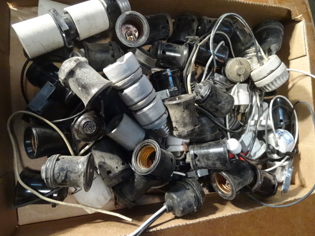 Tray of Misc Lamp Sockets