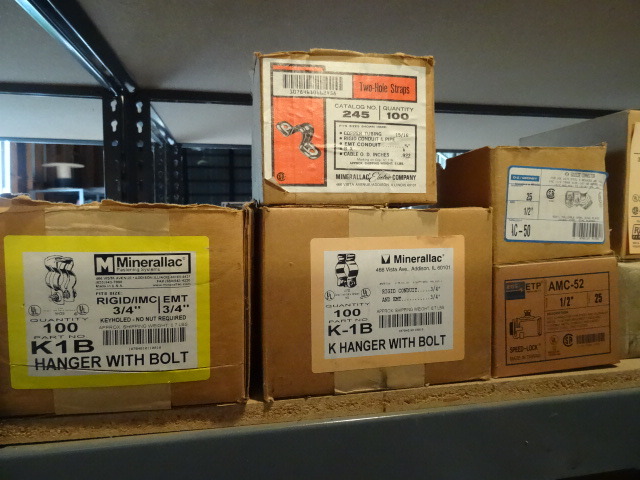 Shelf of Misc. Elect. FittingsLock Nuts