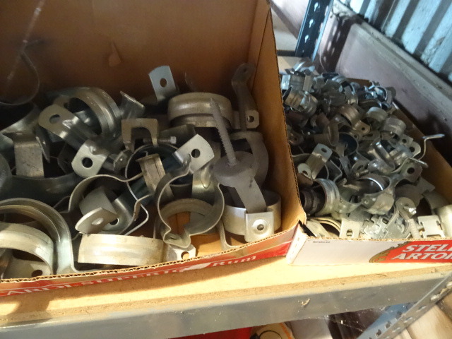 Shelf of Metal Straps and Etc..