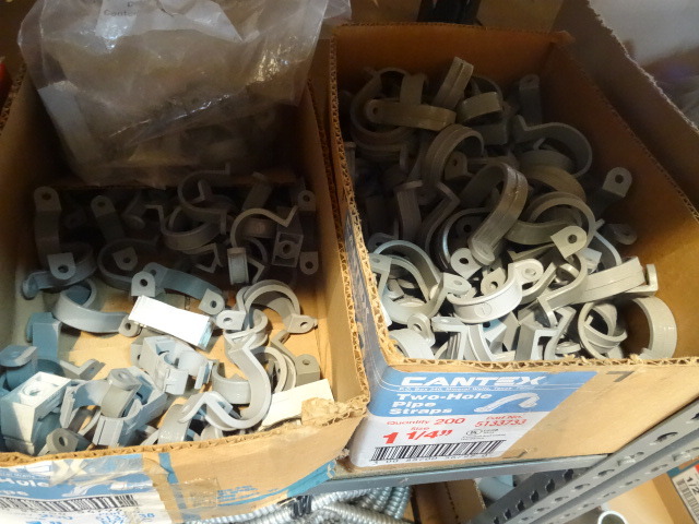 Shelf of Plastic Hangers