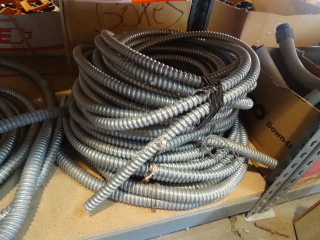 Shelf of Metal Flex Conduit