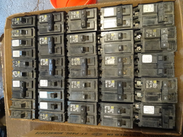 Tray of Misc Circuit Breakers