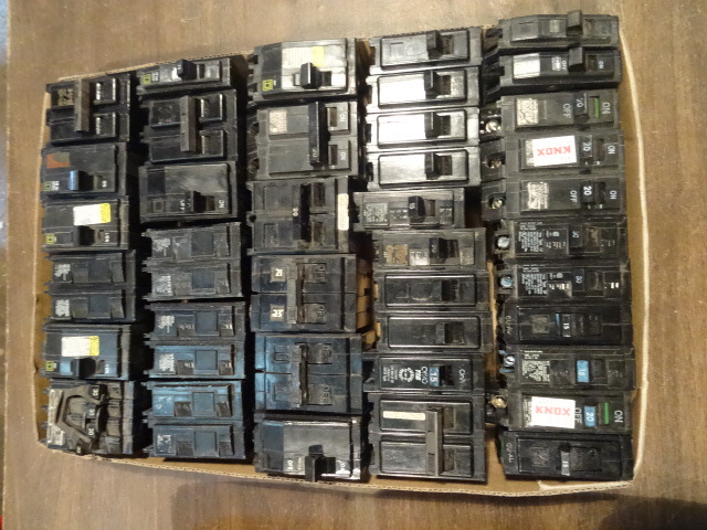 Tray of Misc Circuit Breakers