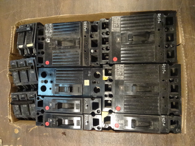 Tray of Misc Circuit Breakers