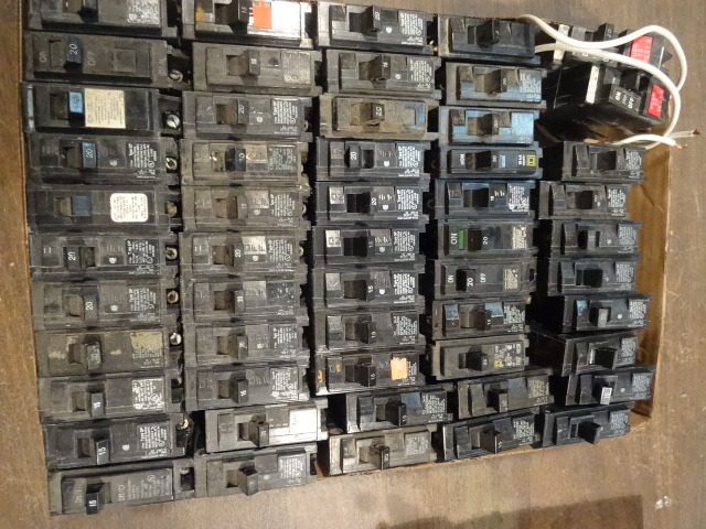 Tray of Misc Circuit Breakers