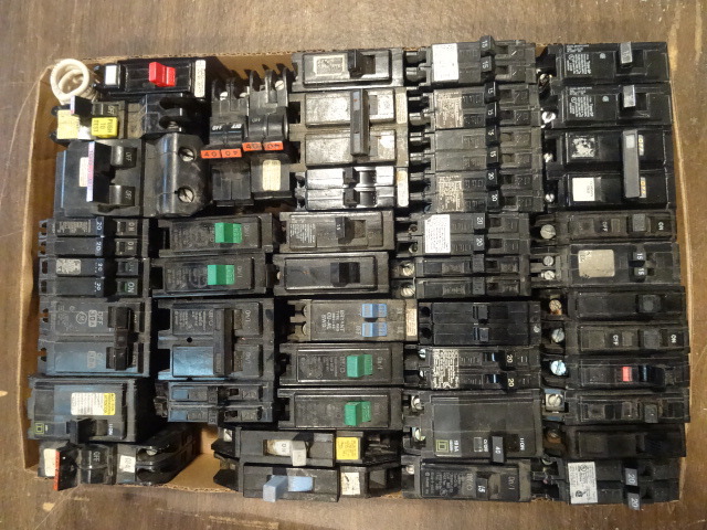 Tray of Misc Circuit Breakers