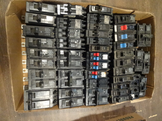 Tray of Misc Circuit Breakers