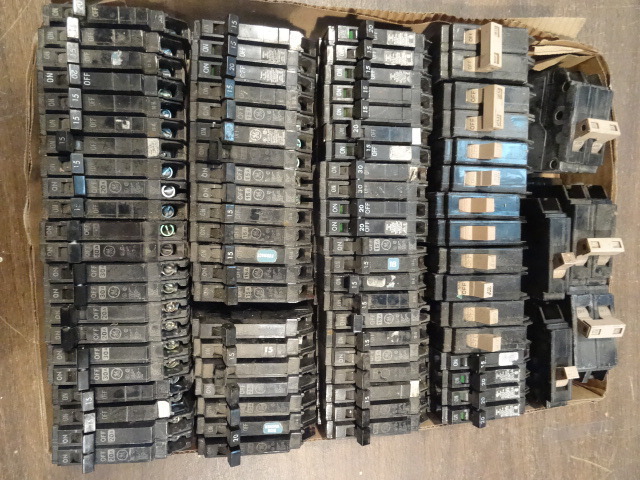 Tray of Misc Circuit Breakers