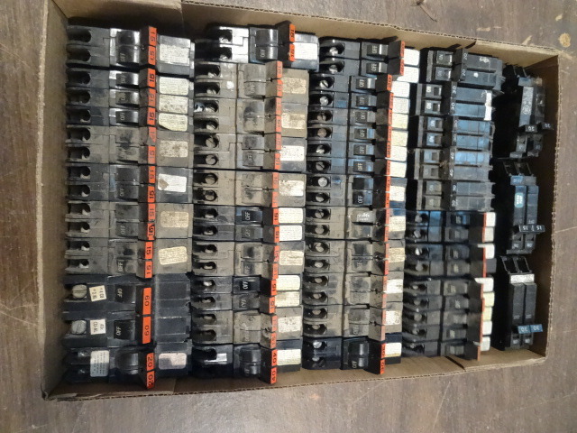 Tray of Misc Circuit Breakers