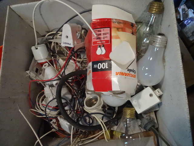 Shelf of Misc Lighting PartsLamps