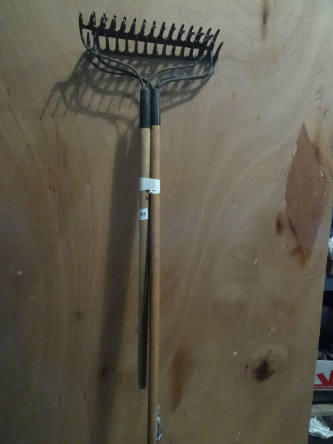 3 Garden Rakes