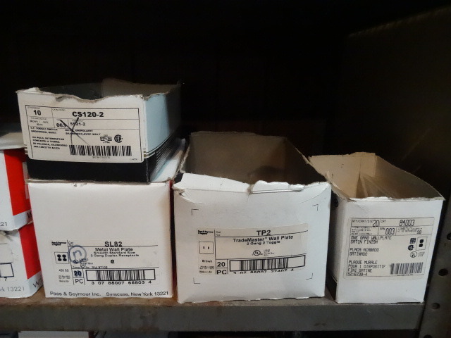 Shelf of Misc Electrical Plates