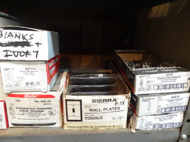 Shelf of Switches, GFCIsReceptacles