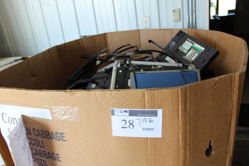 lot 28 image: Gaylord Box Lot of Used Electronics Including Laptop Computers 715lbs Total Weight.