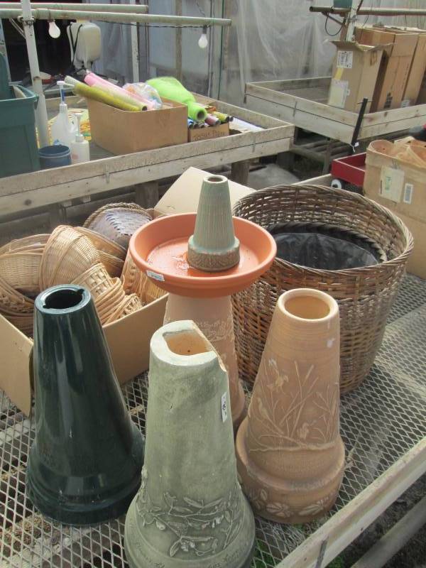 Garden Decor and Wicker Baskets