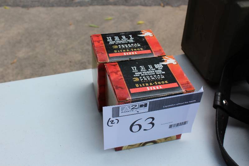 Box Lot of (2) Federal Steel Shotgun Shells 12 Gauge.  25 Shells Per Box