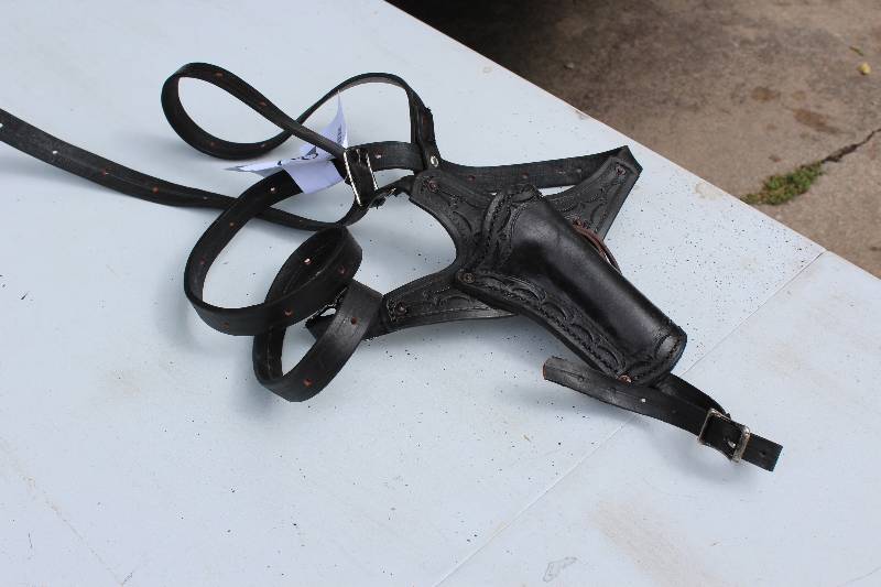 Leather Gun Hoslter wShoulder Strap.