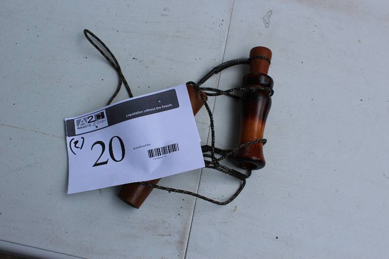 Lot of (2) Wooden Duck Whistles.