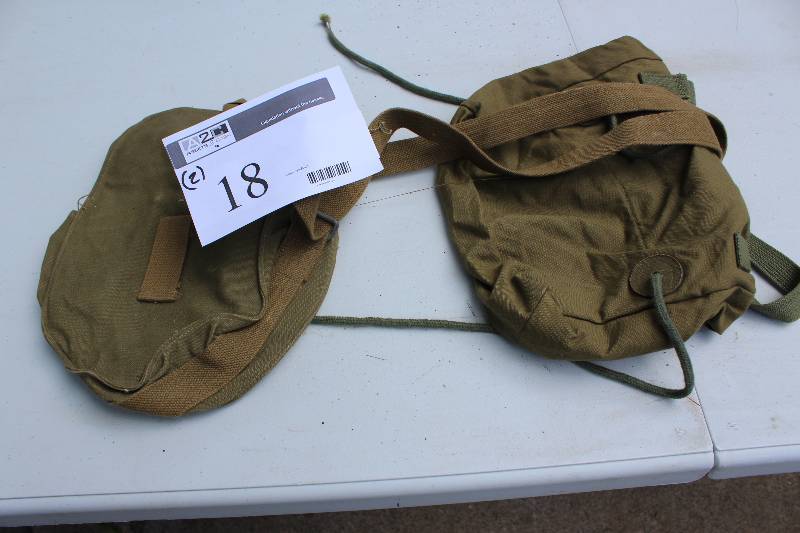 Lot of (2) Vintage Canteen Pouches.