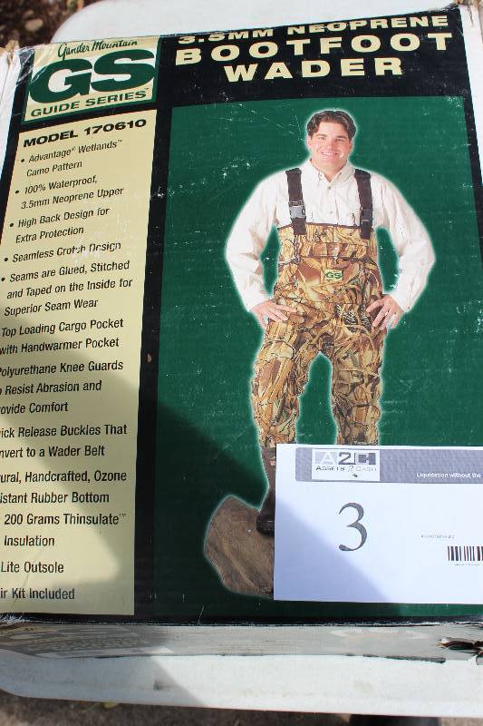 GS Bootfoot Wader Model 170610 Wetlands Camo Pattern 3.5mm Neoprene Upper.
