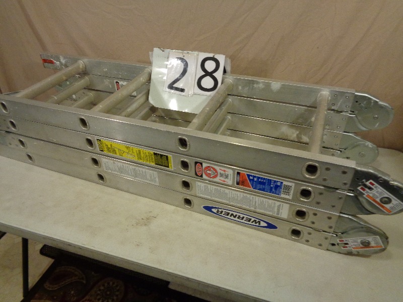 lot 28 image: Werner Aluminum Multi Position Ladder