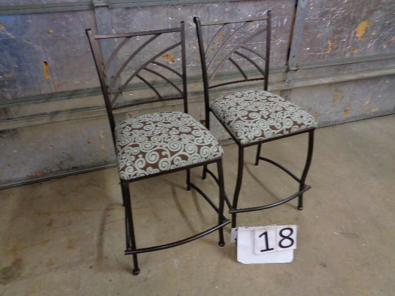 lot 18 image: Two Metal Stools
