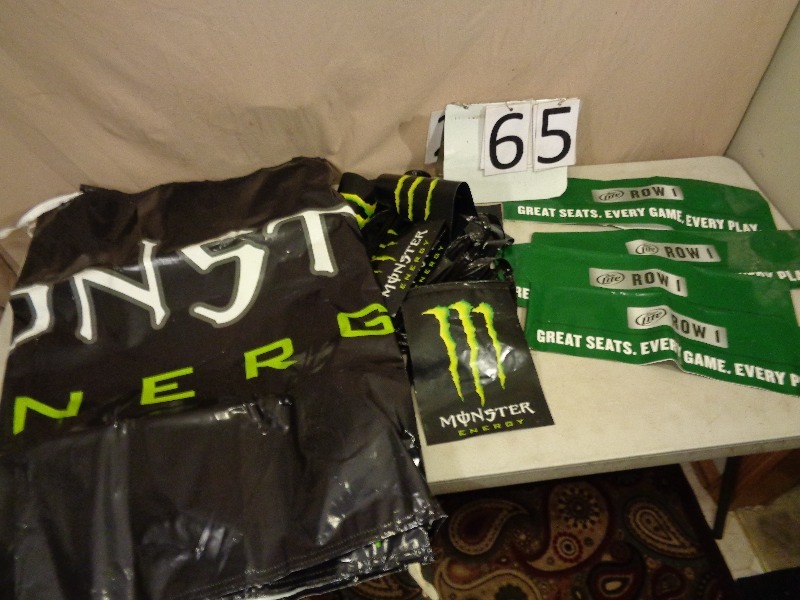 lot 65 image: Monster Energy Banner, Flags, and more
