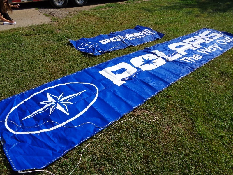 lot 81 image: Giant Polaris Banner and Small Polaris Banner