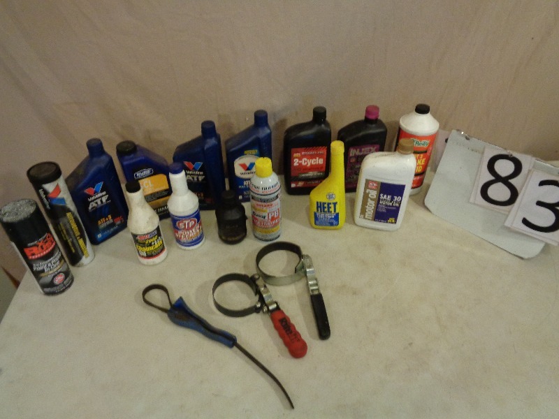 lot 83 image: Auto Chemicals and Oil Filter Wrenches
