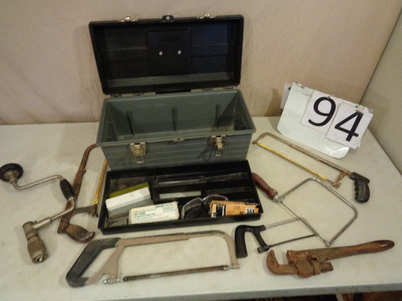 lot 94 image: Toolbox with Yankee Drill and Tools