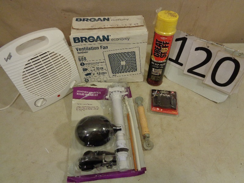 lot 120 image: Space Heater, Ventilation Fan, and More