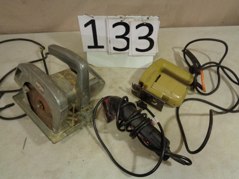 lot 133 image: Circular Saw, Sander, and Jigsaw